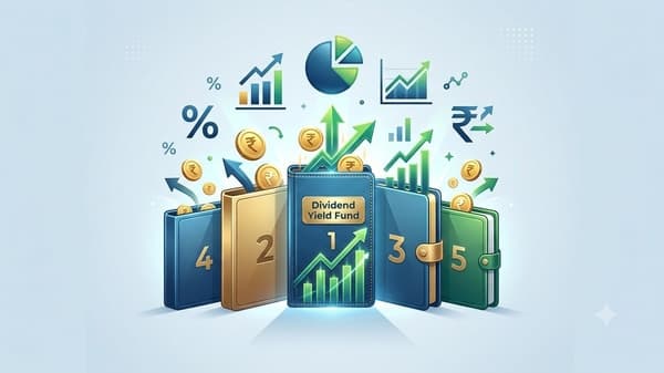 Top 5 dividend yield funds based on 5-year returns: ICICI Prudential Dividend Yield Fund leads with 19.95% returns