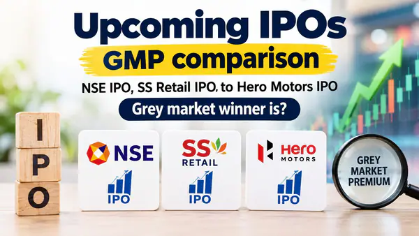 Upcoming IPOs: GMP comparison | NSE IPO, SS Retail IPO to Hero Motors IPO